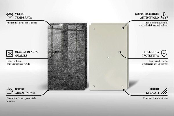 Kuchynská doska veľká zo skla Textúra kameňa