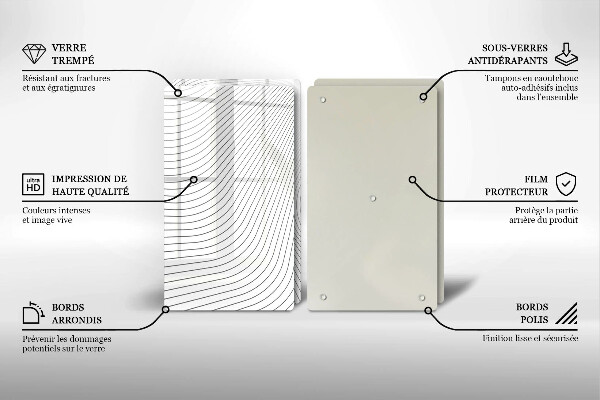 Kuchynská doska veľká zo skla Vzor moderných línií