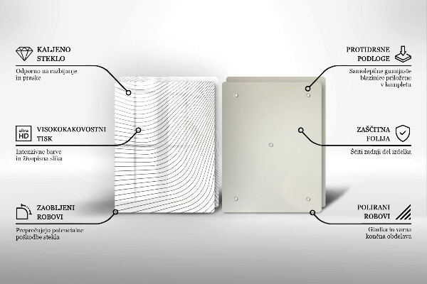 Kuchynská doska veľká zo skla Vzor moderných línií