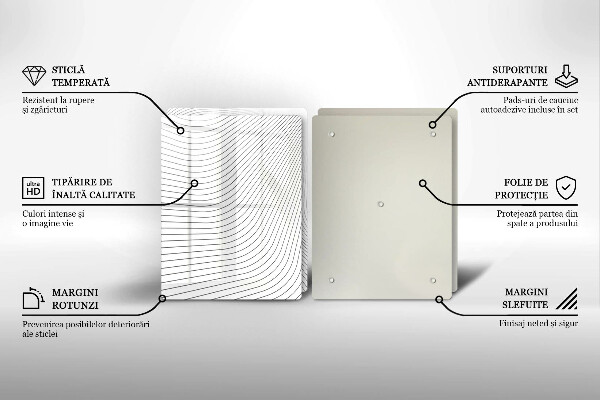 Kuchynská doska veľká zo skla Vzor moderných línií