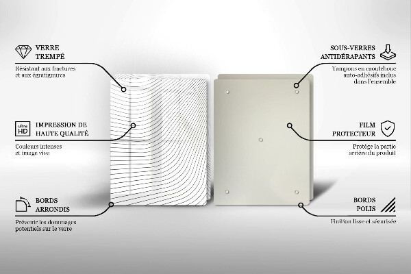 Kuchynská doska veľká zo skla Vzor moderných línií