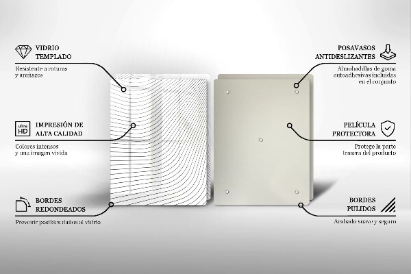 Kuchynská doska veľká zo skla Vzor moderných línií