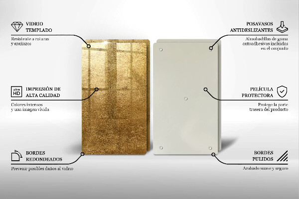 Kuchynská doska veľká zo skla Zlatá textúra pozadia