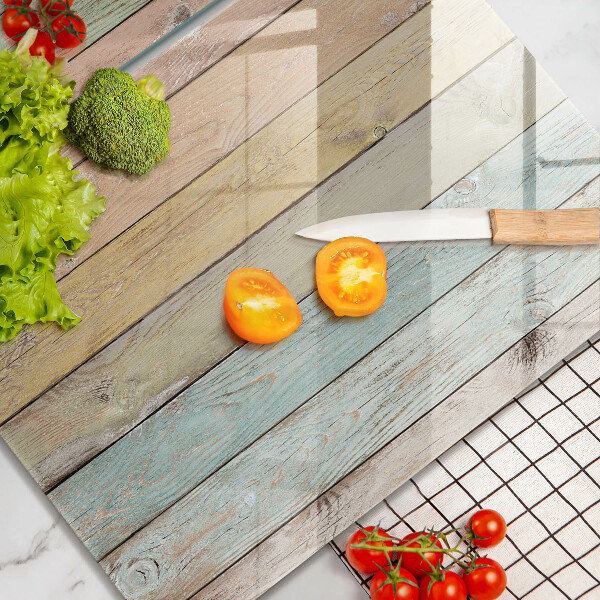 Kuchynská doska veľká zo skla Farebné vintage dosky