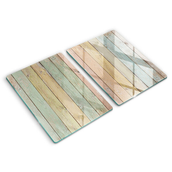 Kuchynská doska veľká zo skla Farebné vintage dosky