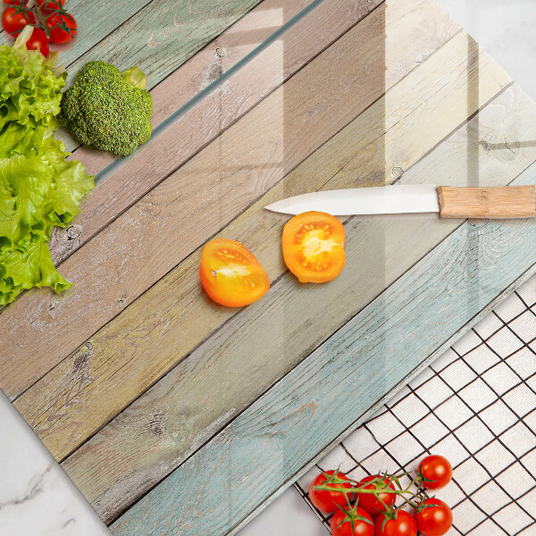 Kuchynská doska veľká zo skla Farebné vintage dosky