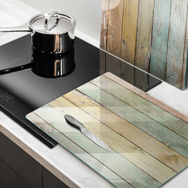 Kuchynská doska veľká zo skla Farebné vintage dosky