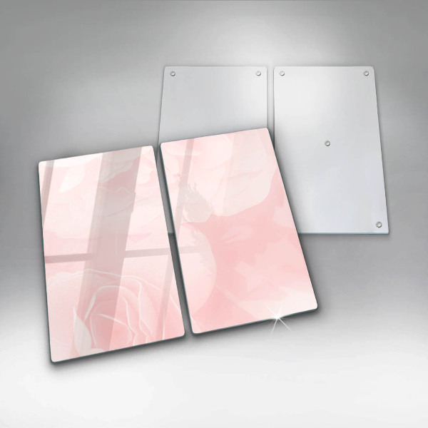 Kuchynská doska veľká zo skla Pozadie pastelových ruží