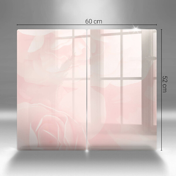 Kuchynská doska veľká zo skla Pozadie pastelových ruží