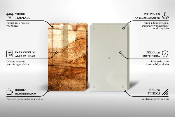 Kuchynská doska veľká zo skla Textúra drevenej dosky