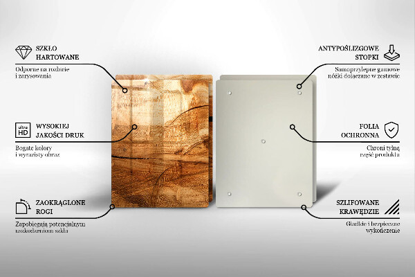 Kuchynská doska veľká zo skla Textúra drevenej dosky