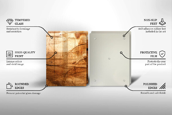 Kuchynská doska veľká zo skla Textúra drevenej dosky