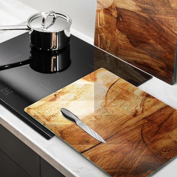 Kuchynská doska veľká zo skla Textúra drevenej dosky