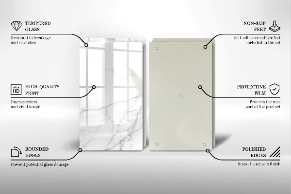 Kuchynská doska veľká zo skla Mramorové kamenné pozadie