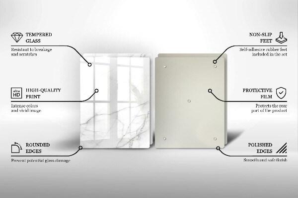 Kuchynská doska veľká zo skla Mramorové kamenné pozadie