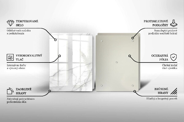 Kuchynská doska veľká zo skla Mramorové kamenné pozadie