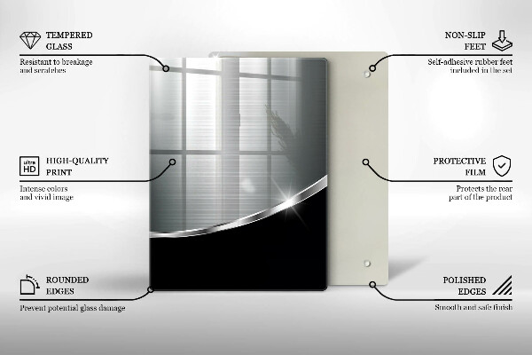 Sklenená doska na krájanie Modrá farba