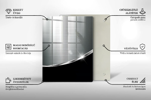 Sklenená doska na krájanie Modrá farba