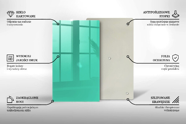 Sklenená doska na krájanie Zelená farba