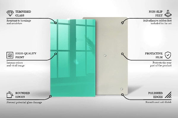 Sklenená doska na krájanie Zelená farba