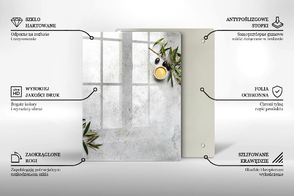 Sklenená doska na krájanie Zelená farba