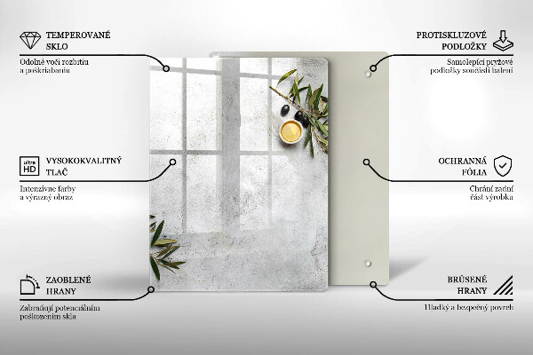 Sklenená doska na krájanie Zelená farba