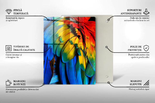 Sklenená doska na krájanie námornícka modrá