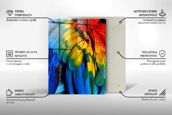 Sklenená doska na krájanie námornícka modrá