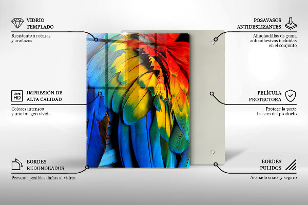 Sklenená doska na krájanie námornícka modrá