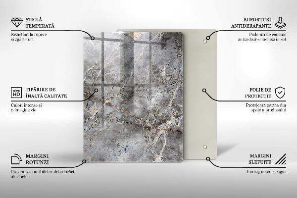 Sklenená doska na krájanie Modrá farba