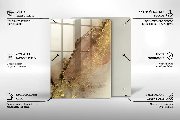 Sklenená doska na krájanie Fialová farba