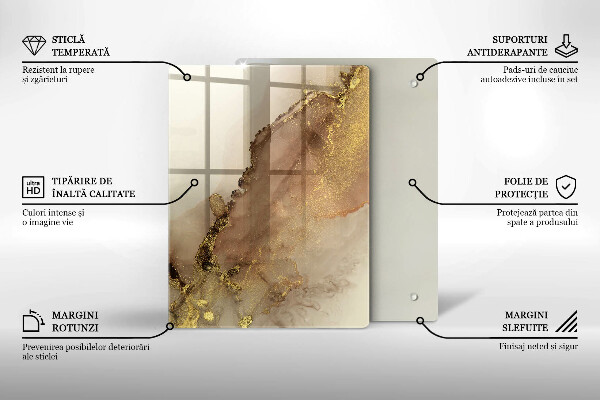 Sklenená doska na krájanie Fialová farba