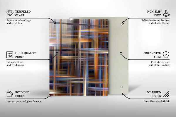 Sklenená doska na krájanie Žltá