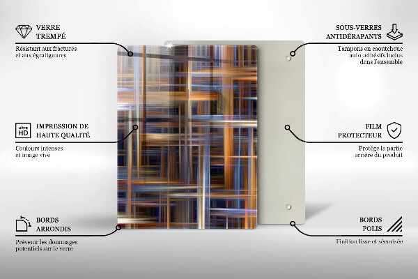 Sklenená doska na krájanie Žltá