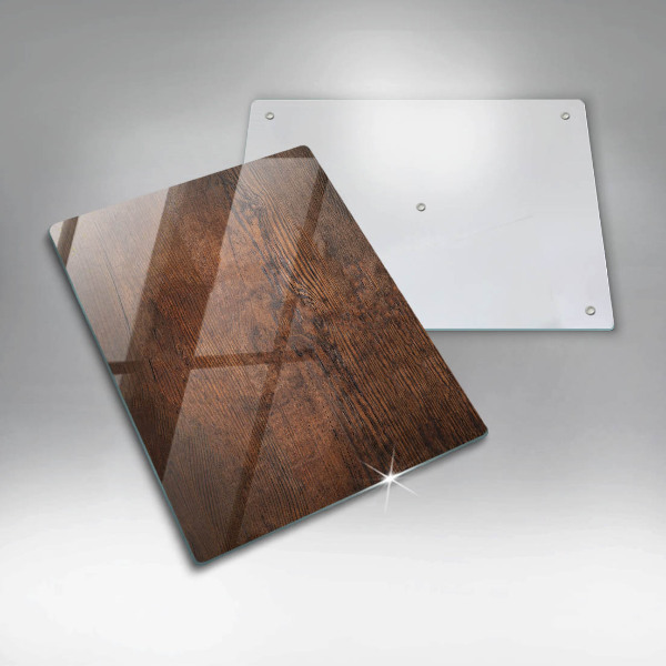 Kuchynská doska zo skla Doska z tmavého dreva