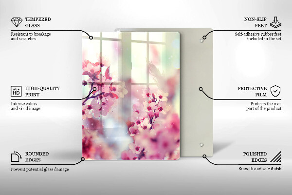 Kuchynská doska zo skla Doska z tmavého dreva