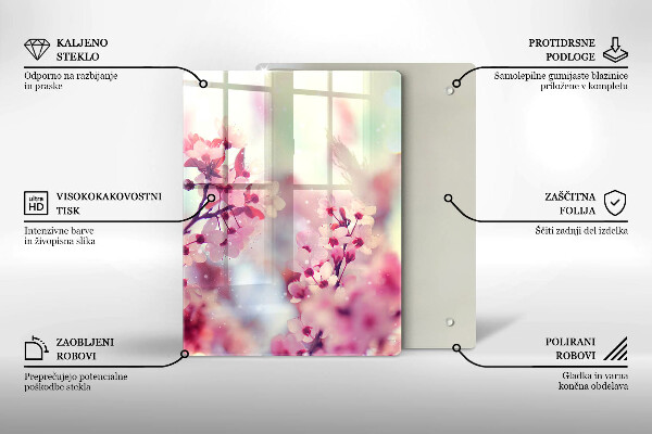 Kuchynská doska zo skla Doska z tmavého dreva