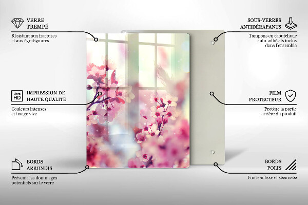 Kuchynská doska zo skla Doska z tmavého dreva