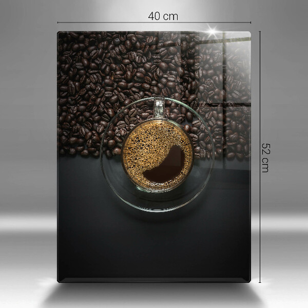 Kuchynská doska zo skla Káva a fazuľa