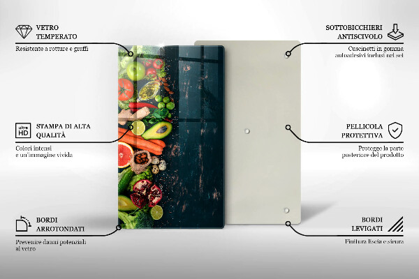 Kuchynská doska zo skla Ovocie a zelenina
