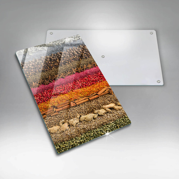 Kuchynská doska zo skla Farebné korenie