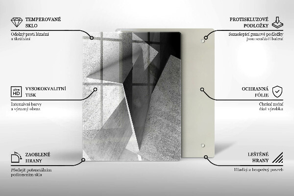 Sklenená doska na krájanie Textúra dreva