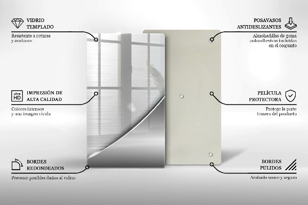 Kuchynská doska zo skla Kovové tvary