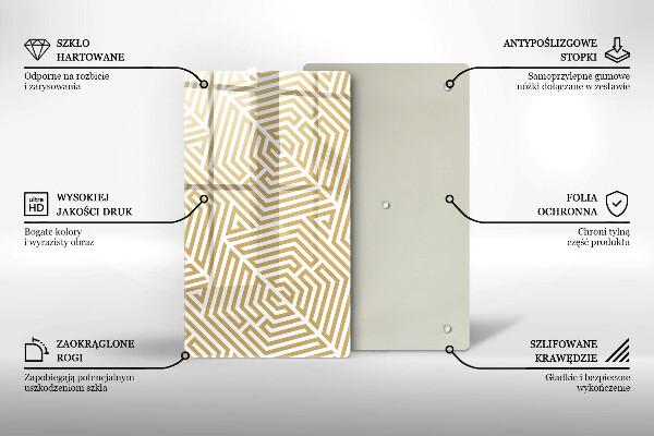 Kuchynská doska zo skla Geometrické čiary