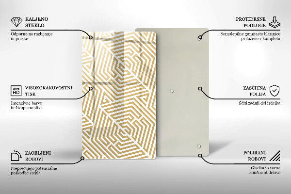 Kuchynská doska zo skla Geometrické čiary