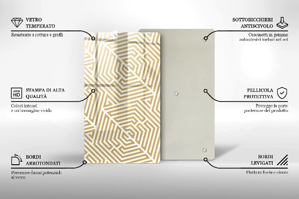 Kuchynská doska zo skla Geometrické čiary