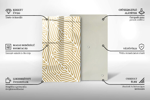 Kuchynská doska zo skla Geometrické čiary