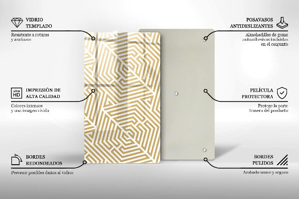 Kuchynská doska zo skla Geometrické čiary