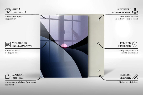 Kuchynská doska zo skla Geometrické čiary