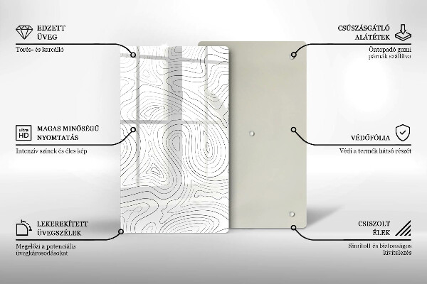 Kuchynská doska zo skla Abstraktné tvary